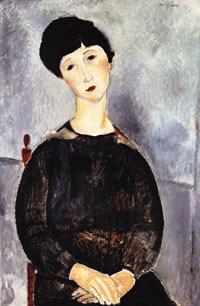 Yound Seated Girl With Brown Hair